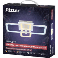 Светодиодная диммируемая люстра RITTER с ДУ SPOLETO 100Вт, 2700К+6400/K4200К/6400К+2700K, 6700Лм, 52032 0