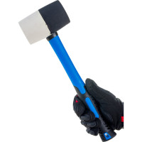 Резиновый молоток HOEGERT TECHNIK 680 г, с рукояткой из стекловолокна HT3B052