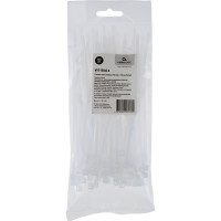 Пластиковые стяжки Cablexpert 150 мм х 3.6 мм, белые, 100 шт. NYT-150x3.6