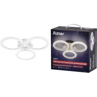 Светодиодная диммируемая люстра с ДУ RITTER Rieti 52Вт, 2700К/4200К/6400К, 3400Лм, 385x80мм 52360 4