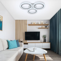 Светодиодная диммируемая люстра с ДУ RITTER Rieti 52Вт, 2700К/4200К/6400К, 3400Лм, 385x80мм 52360 4