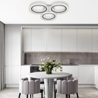 Светодиодная диммируемая люстра с ДУ RITTER Rieti 52Вт, 2700К/4200К/6400К, 3400Лм, 385x80мм 52360 4