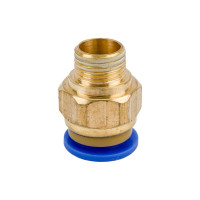 Фитинг цанговый прямой металлический 12 мм, M1/4" Pegas pneumatic 5206