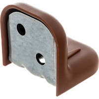 Мебельный уголок с декоративной накладкой Левша 28х28х28 мм, коричневый, 4 шт. У8-5139.К