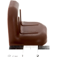 Мебельный уголок с декоративной накладкой Левша 28х28х28 мм, коричневый, 4 шт. У8-5139.К