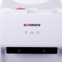 Кулер для воды SONNEN FE-02, напольный, нагрев/охлаждение электронное, 2 крана, белый 454996