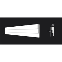 Стеновой молдинг Decor-Dizayn ударопрочный влагостойкий под покраску 42Х12Х2000 мм DD624