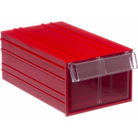 Пластиковый короб СТЕЛЛА-ТЕХНИК 140х250х100мм, С-2-красный-прозрачный