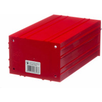 Пластиковый короб СТЕЛЛА-ТЕХНИК 140х250х100мм, С-2-красный-прозрачный