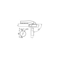 Угловая петля MF 90 градусов, Slide-on 9713v