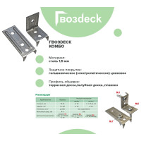 Крепеж Гвозdeck Combo NEW 50 компл. 10190000ZN00WG01