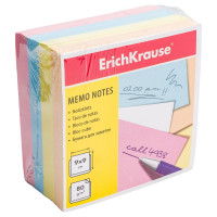 Бумага ErichKrause для заметок, 90x90x50 мм, 4 цвета 5139