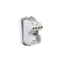 Модульный 1-клавишный выключатель DKC Avanti "Белое облако", 1 модуль, 16А, IP20, белый 4400101