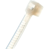 Кабельный хомут duwi нейлон, 100x2,5 мм, белый, 100 шт. 30255 1