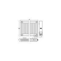 Стальной панельный радиатор Kermi Profil-V FTV 22/300/1200 нижнее подключение белый RAL 9016 FTV220301201R2Y RG008V5KA1KP30