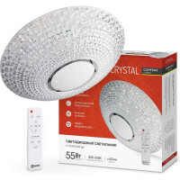 Светодиодный светильник IN HOME COMFORT CRYSTAL 55Вт 230В 3000-6500K 4400Лм 400x100мм пульт ДУ 4690612034898