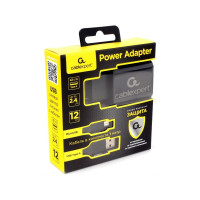 Адаптер питания Cablexpert USB 2 порта, 2.4A, черный + кабель 1м micro MP3A-PC-35