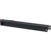 Блок розеток IEK ITK PDU 6 роз. нем. ст. с автом.10А 1U, вх.С14 без каб. чер. PH21-6D3