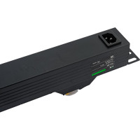 Блок розеток IEK ITK PDU 6 роз. нем. ст. с автом.10А 1U, вх.С14 без каб. чер. PH21-6D3