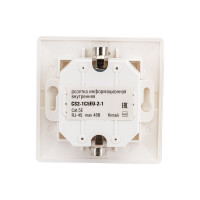 Внутренняя информационная розетка IEK ITK RJ45 кат. 5Е UTP 2 порта CS2-1C5EU-2-1