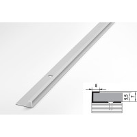 Профиль окантовочный алюминиевый ЛУКА 5,5 мм, 2,7 м, анодированный, Серебро УТ000008660