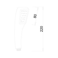 Лейка для душа Melodia della vita квадрат 1 функция, 60х80х50 мм хром 34387