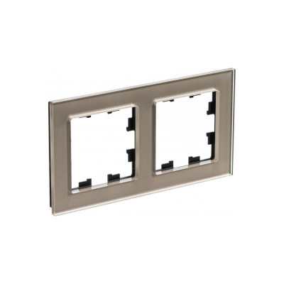 Рамка Systeme Electric AtlasDesign NATURE стекло шампань 2-ая ATN320502