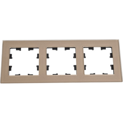 Рамка Systeme Electric AtlasDesign NATURE стекло шампань 3-ая ATN320503