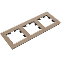 Рамка Systeme Electric AtlasDesign NATURE стекло шампань 3-ая ATN320503