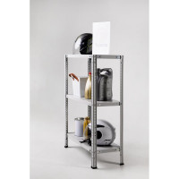 Стеллаж ООО ФУРАМА СТФЛ 1000х700х400 мм, 3 полки, серый СТФЛ107040-3