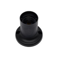 Патрон TDM ELECTRIC Е27 потолочный, термостойкий пластик, прямой, черный, Б/Н SQ0335-0079