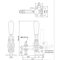 Зажим с вертикальной рукоятью HS CLAMP HS-11502-B