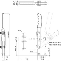 Зажим с вертикальной рукоятью HS CLAMP HS-101-JSB