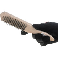 Ручная щетка SAMGRUPP с деревянной ручкой, по металлу, 6 рядов SAMC-094010006