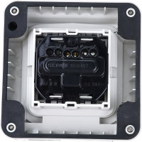 Розетка DKC скрытая установка IP66 с вставленной вилкой DIS1374407