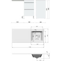 Напольная тумба ORANGE Optima под стиральную машину Op-110TUW+RAR