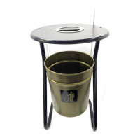 Уличная поворотная урна ПРОФМЕТСТИЛЬ металлическая, бронза, с пепельницей 607