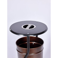 Металлическая уличная урна ПРОФМЕТСТИЛЬ коричневая, с пепельницей 602