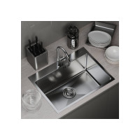 Настольная мойка MIXLINE PRO 60x45, 3 мм, выпуск 3 1/2, 22 см, с сифоном, сатин 547235