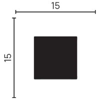 Молдинг стеновой ударопрочный влагостойкий под покраску Decor-Dizayn 15x15x2000 мм DD621