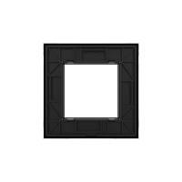 Рамка для розетки LIVOLO 1 пост, цвет черный, стекло BB-C7-SR-12