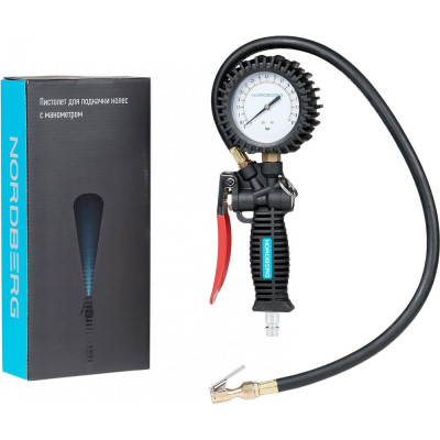 Пистолет для подкачки колес с манометром NORDBERG 80 мм Ti61