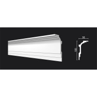 Карниз потолочный ударопрочный влагостойкий под покраску Decor-Dizayn 100x60x2000мм DD515