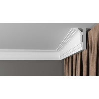 Карниз потолочный ударопрочный влагостойкий под покраску Decor-Dizayn 100x60x2000мм DD515