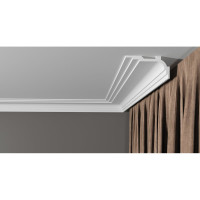 Карниз потолочный ударопрочный влагостойкий под покраску Decor-Dizayn 100x60x2000мм DD515