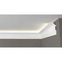 Карниз потолочный ударопрочный влагостойкий под покраску Decor-Dizayn 100x60x2000мм DD515