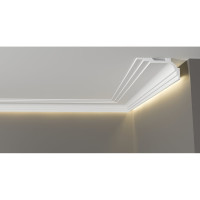 Карниз потолочный ударопрочный влагостойкий под покраску Decor-Dizayn 100x60x2000мм DD515