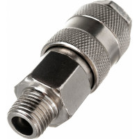 Быстросъемное соединение наружная резьба 1/4" - рапид для компрессора Pegas pneumatic 3203