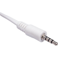 Кабель Cablexpert переходник аудио Jack 3.5(M) 4pin/2xJack 3.5(F), 20см, белый, CCA-417W