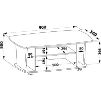 Журнальный стол СОКОЛ венге СЖ-3 СЖ3В5